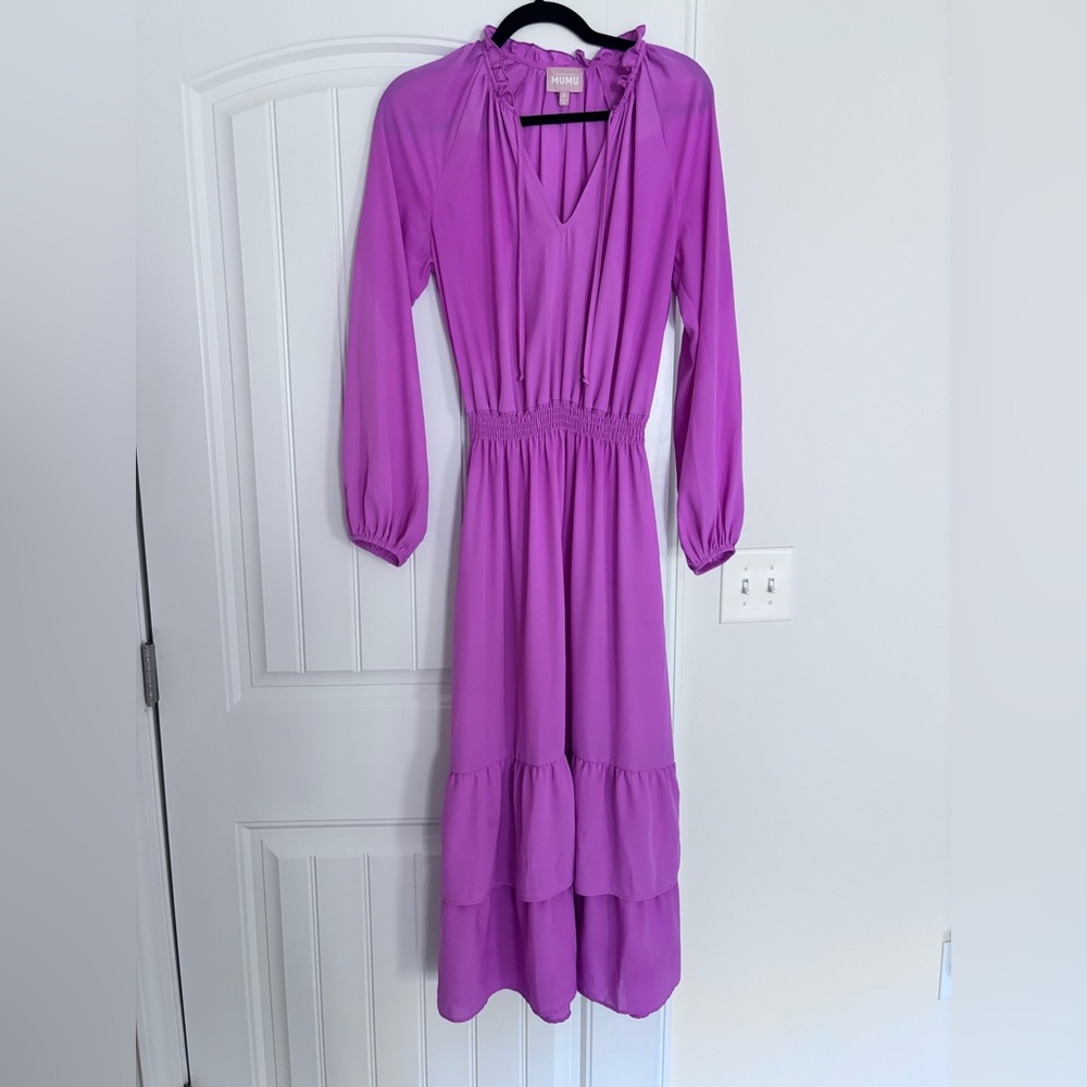 Show Me Your MuMu Cait Midi Dress in Bubblegum Pink